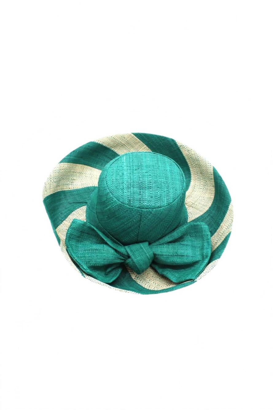 NEW SHEBOBO women's audrey 5" wide brim straw hats in teal two tone